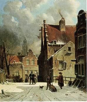 unknow artist European city landscape, street landsacpe, construction, frontstore, building and architecture. 124 oil painting image